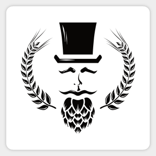 The Brewmaster (black) Sticker